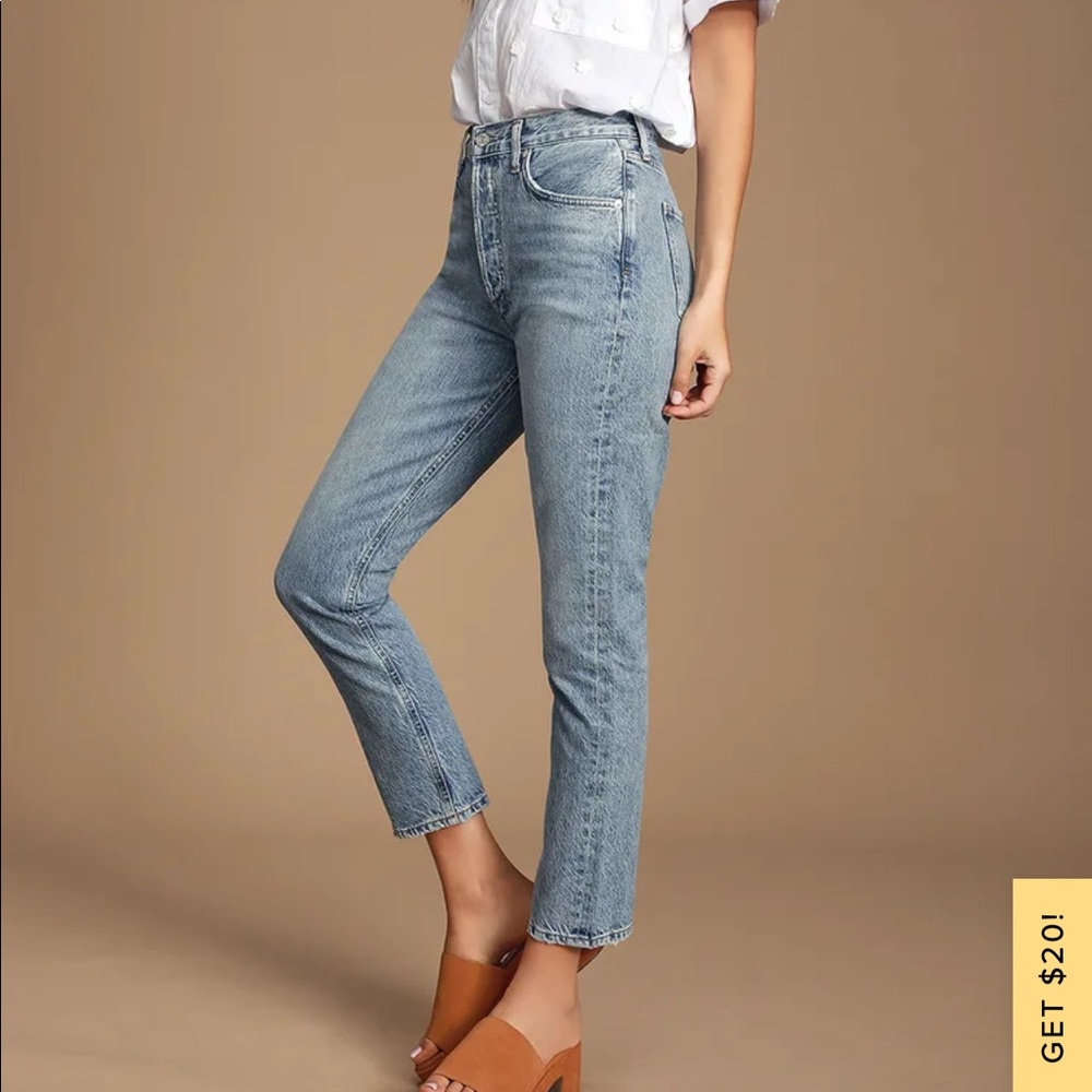 AGOLDE Rylie light wash high rise straight